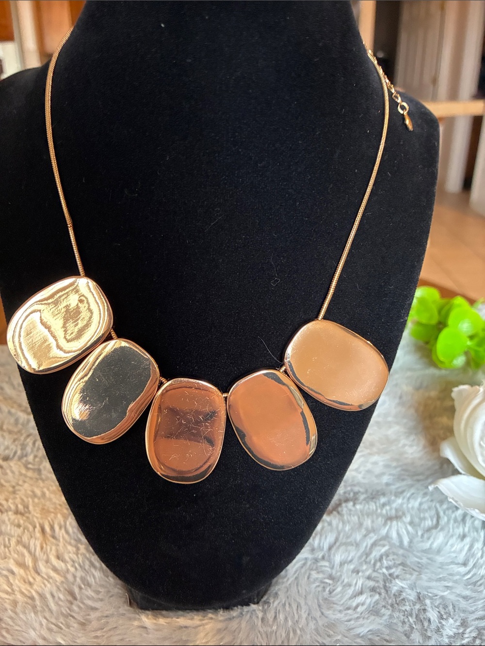 Gold Statement Disc Necklace - Women Jewelry